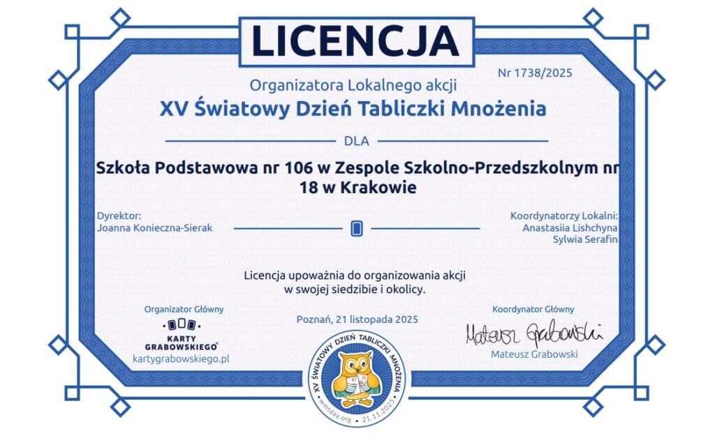 Światowy Dzień Tabliczki Mnożenia